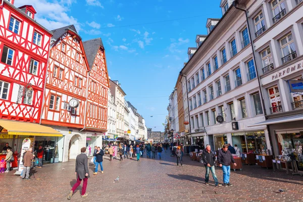 Main market square in Trier, Germany — Stok fotoğraf