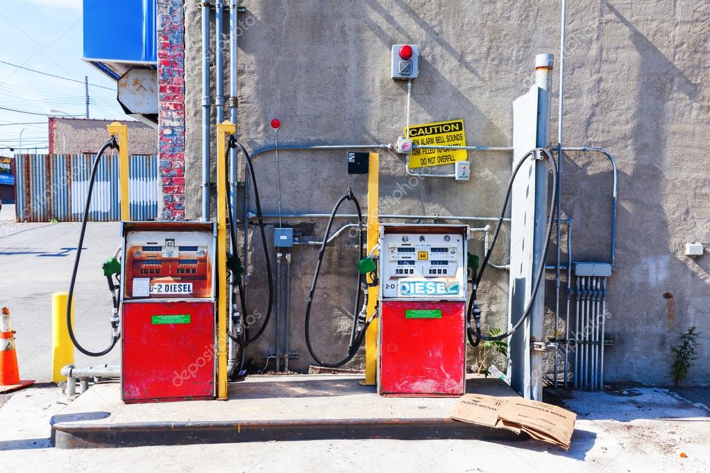 abandoned filling station in NYC