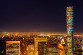 Картина, постер, плакат, фотообои "aerial view of manhattan, nyc, at night", артикул 93611424