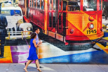 mural from graffiti artist Kobra in Chelsea, New York City