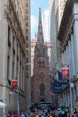 famous Wall Street in Manhattan, New York City