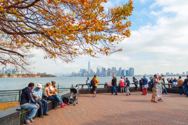 Liberty Adası'ndan Manhattan, Nyc Manzaralı