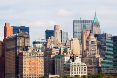 Manhattan, New York şehrinin manzarası