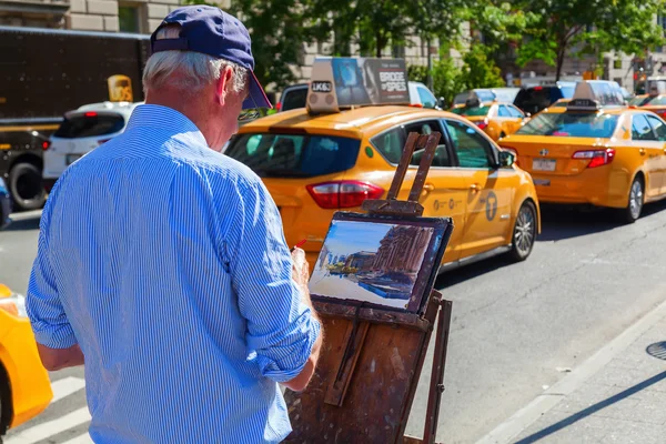 Street painter in New York City — Stock Fotó