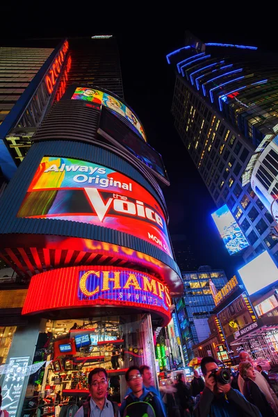 Arranha-céus em Times Square, Manhattan, NYC — Fotografia de Stock