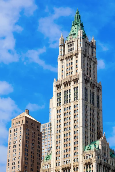 Old skyscrapers in Lower Manhattan — 图库照片