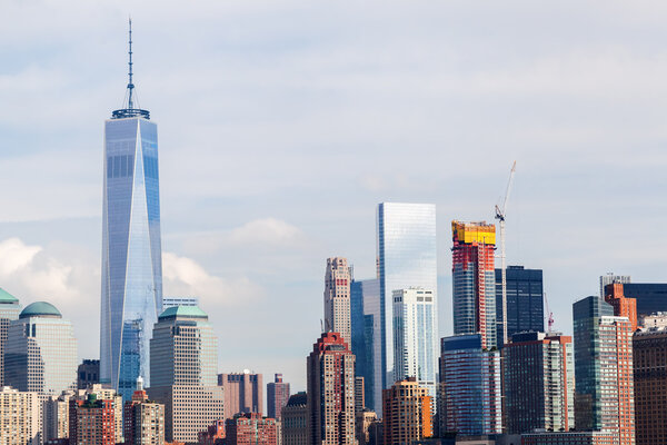 Skyline of Lower Manhattan with the One World Trade Center