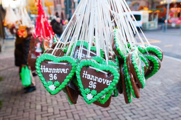 Gingerbread hearts -Hanover 96- — Stock Photo, Image