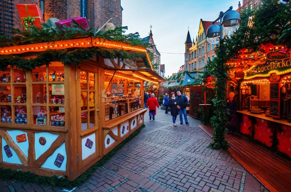 Weihnachtsmarkt in der Altstadt von Hannover — Stockfoto