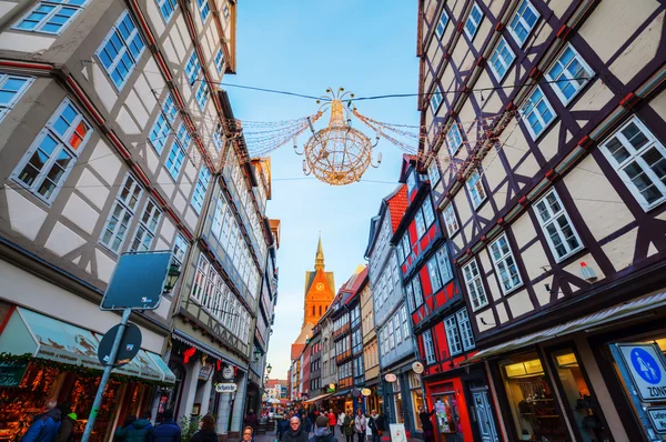 Mercado de Navidad en el casco antiguo de Hannover — Foto de Stock