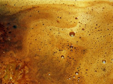 kahve arka plan üzerinde kabarcık