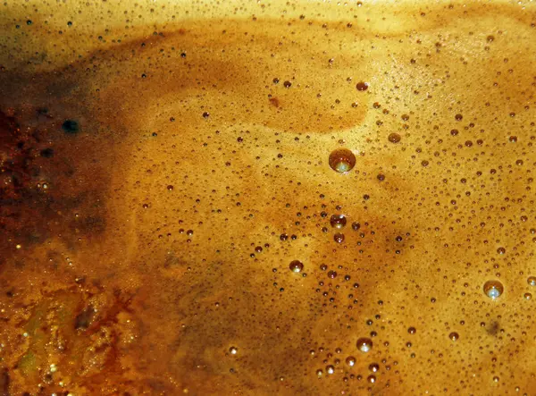 Gelembung abstrak di latar belakang kopi — Stok Foto