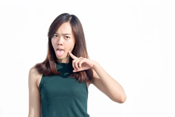 アジアの女の子はタイの面白いアクション — ストック写真