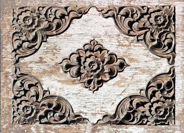 Dřevo řemesla thajské vzor styl — Stock fotografie
