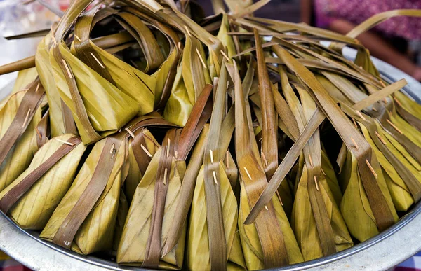 Fermer Nourriture Traditionnelle Thaïlandaise Dessert Sur Biler Dessert Intérieur Base — Photo