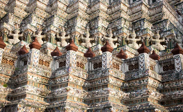 Bangkok Tayland Daki Budizm Tapınağının Mozaik Dekorasyonu Detayları — Stok fotoğraf