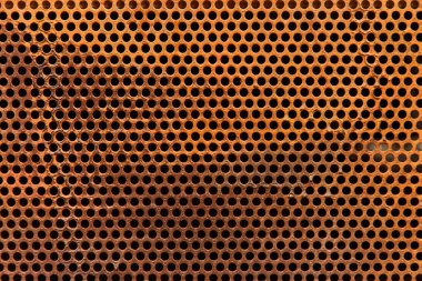 Metal kavram arkaplanı için paslı raf deseni