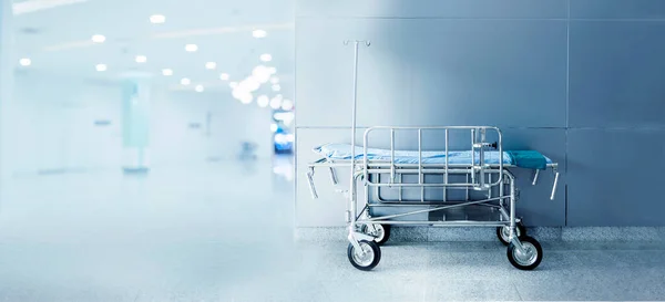 Nobody Moving Nurse Bed Prepare Patient Hospital Building — Stock Photo, Image