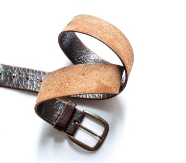 eski vintage Doğal deri kemer beyaz