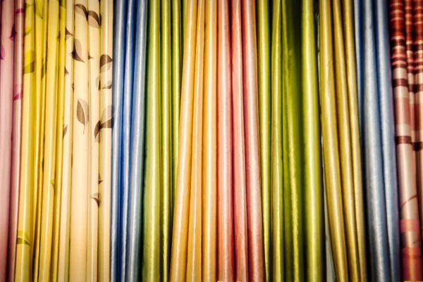 Farbe Vorhang Stoffladen — Stockfoto