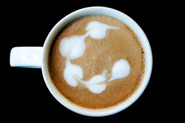 Latte art in mug — Stok Foto
