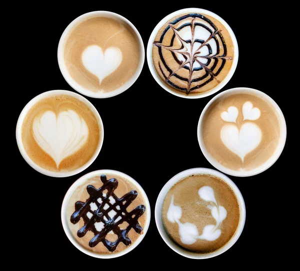 Latte art in mug — Stock Photo, Image