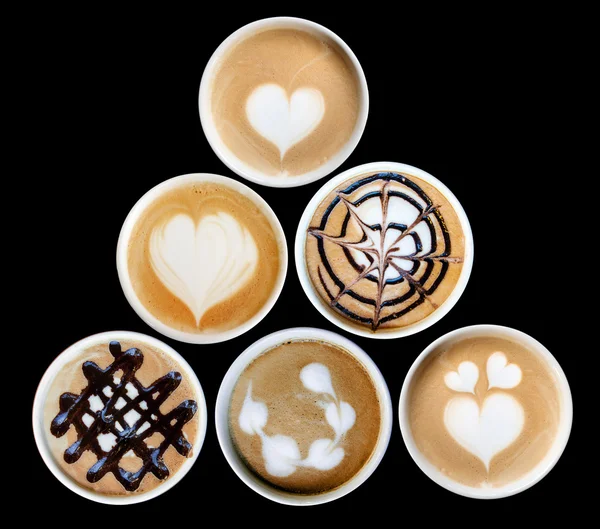 Latte art w kubek — Zdjęcie stockowe