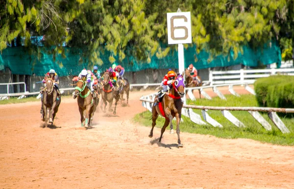 Movendo desporto desportivo e corridas de cavalos — Fotografia de Stock