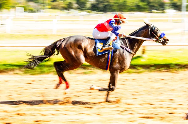 Movendo desporto desportivo e corridas de cavalos — Fotografia de Stock