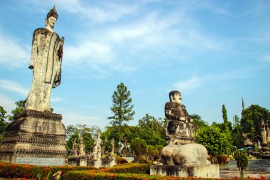 Buda Hint tarzı heykel Sala Kaew Ku Nongkhai Tayland at