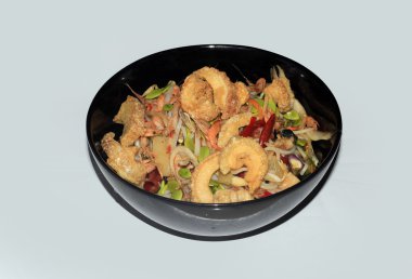 yeşil sebze somtum Tay menüsü mix