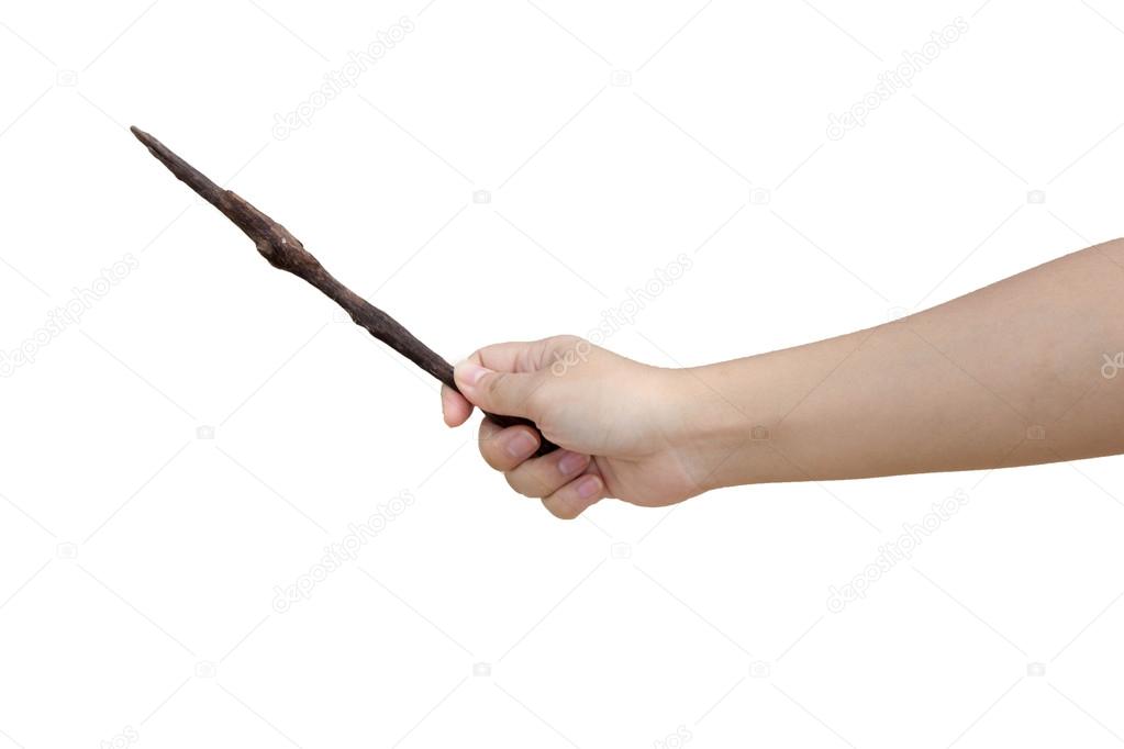 hand hold magic wood stick