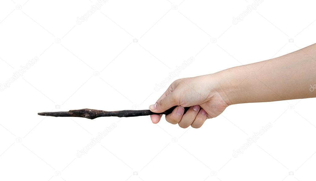 hand hold magic wood stick