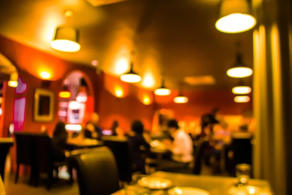 Blur shot interio night restuarant — Stock Photo, Image