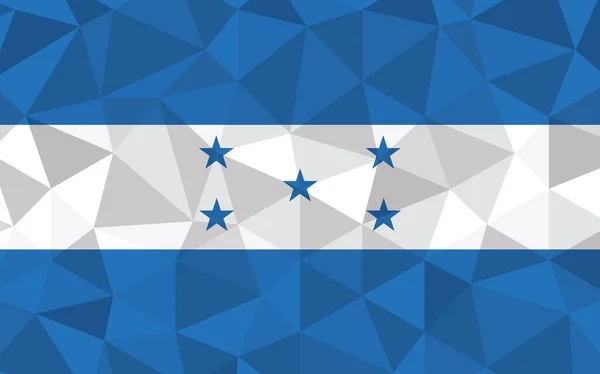 低ポリホンジュラスフラグベクトルイラスト 三角形のホンジュラス旗のグラフィック ホンジュラスの国旗は独立の象徴です — ストックベクタ