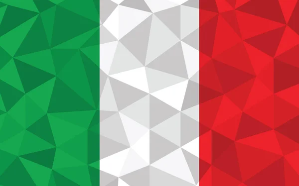 Basso Poli Italia Bandiera Vettoriale Illustrazione Grafica Triangolare Della Bandiera — Vettoriale Stock