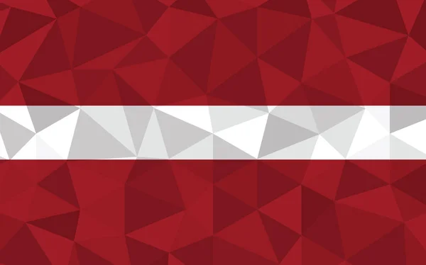 Basso Poli Lettonia Bandiera Vettore Illustrazione Grafica Triangolare Della Bandiera — Vettoriale Stock