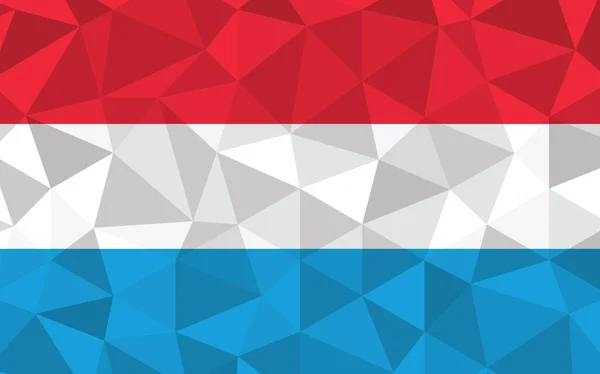Low Poly Luxembourg Flag Vector Illustration Triangular Luxembourger Flag Graphic — Stock Vector