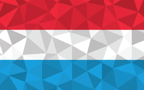 Illustration Vectorielle Drapeau Luxembourgeois Bas Drapeau Luxembourgeois Triangulaire Drapeau Luxembourgeois — Image vectorielle