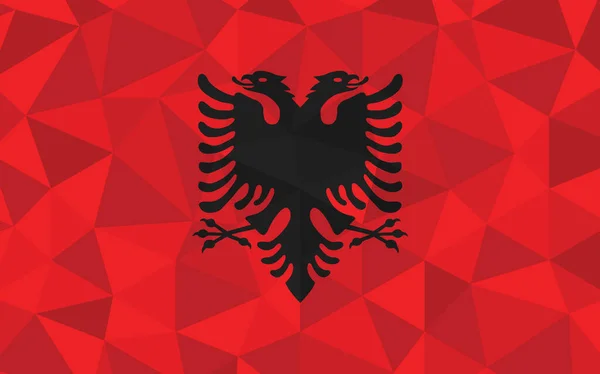 알바니아의 벡터를 그림이다 알바니아의 그래픽 알바니아의 국기는 독립의 상징이다 — 스톡 벡터