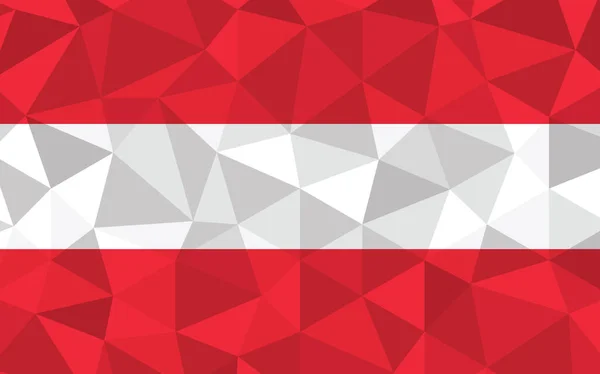 Niski Poli Austria Flaga Wektor Ilustracja Trójkątna Austriacka Flaga Graficzna — Wektor stockowy