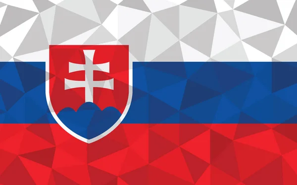 Low Poly Slovakia Flag Vector Illustration 각측량 슬로바키아 그래픽 슬로바키아의 — 스톡 벡터