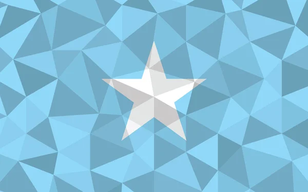 Baixo Poli Somália Bandeira Vetor Ilustração Bandeira Triangular Somali Gráfica — Vetor de Stock