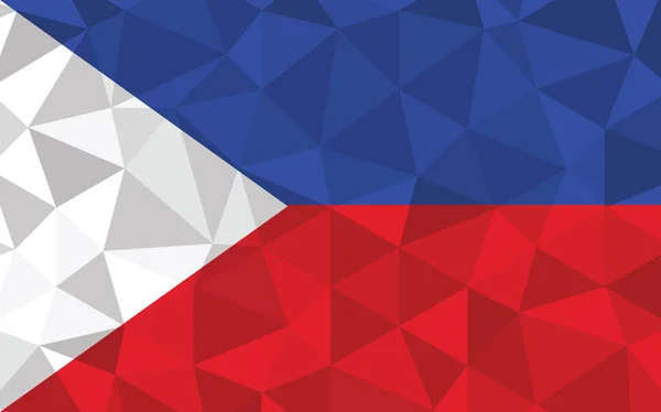 Nízko Poly Filipínské Vlajky Vektorové Ilustrace Trojúhelníková Filipínská Vlajka Filipínská — Stockový vektor
