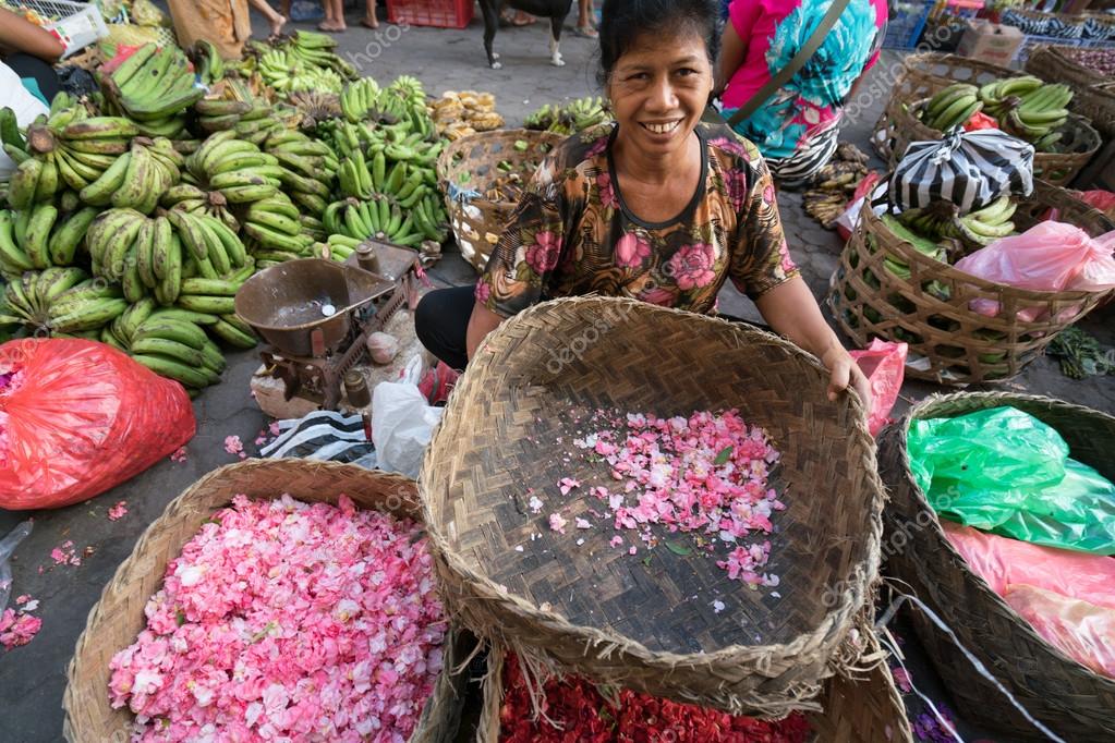 Commercial activities in Ubud, Bali Island. Stock Editorial Photo