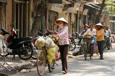 sokak satıcıları sebze satmak