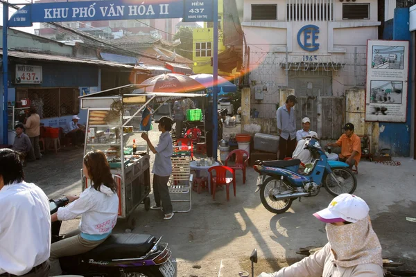 Street vendors selling food — Stock Photo, Image