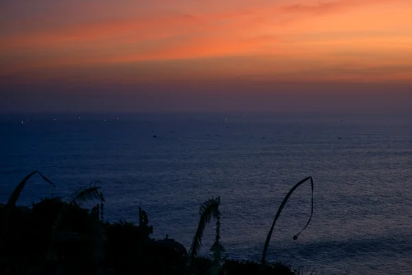 Přímořská krajina, západ slunce, ostrov bali — Stock fotografie