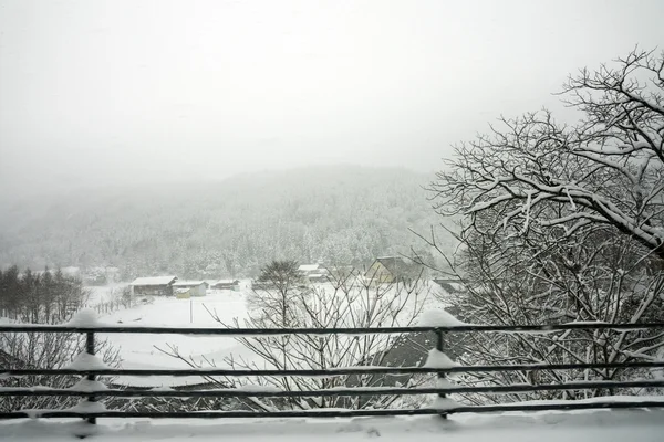 Sneeuwt in de winter, Japan — Stockfoto