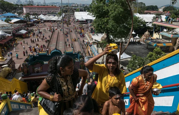 Festival Thaipusam em Batu Caves, Kuala Lumpur, Malásia . — Fotografia de Stock